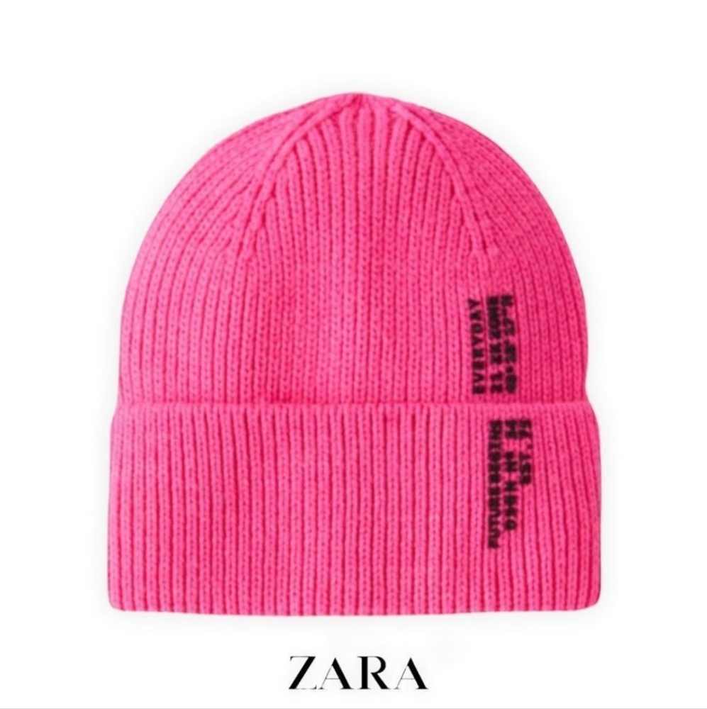 ZARA Kids | Fuchsia | Neon Knit Hat